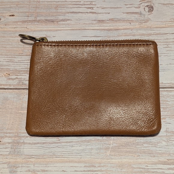 Madewell The Leather Pouch Wallet in English Saddle - Picture 3 of 11